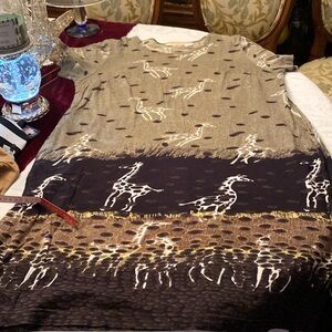 LA Cera extra large giraffe dress with pockets